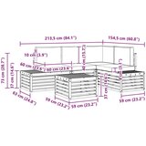  Zunanja garnitura za sedenje 5 Kos Naravna in svetlo siva, (5000269192) | Shoptok.si