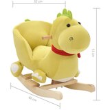 Zmaj za ljuljanje s naslonom plišani 60x32x53 cm boja limete | shoptok.hr