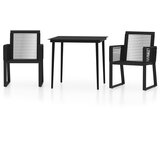  3-dijelni vrtni blagovaonski set crni | Eponuda.com