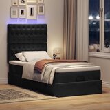 vidaXL Otomanski okvir kreveta s madracima crni 90x190cm baršunasti Cijene
