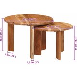  Stolovi za kavu na sklapanje 2 pcs Smeđa Čvrsto drvo akacije | shoptok.hr