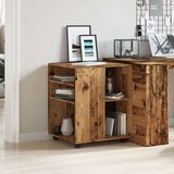 vidaXL Ormarić s kotačima boja staro drvo 60x53x72cm konstruirano drvo | shoptok.hr