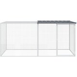  Kavez za kokoši s krovom antracit 203x98x90 cm pocinčani čelik | shoptok.hr