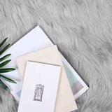 vidaXL Lažni Ovčji Tepih Siva 80 x 118 cm Poliester | shoptok.hr