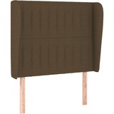  The Living Store Vzglavje z ušesi temno rjavo 93x23x118/128 cm blago - Vzglavje, (21451968) | Shoptok.si