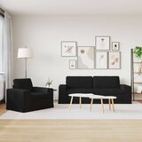 SOFA Kavč 2 pcs Črna Splošne dimenzije: 222 x 80 x 82 cm (Š x G x V), (5000143254) | Shoptok.si