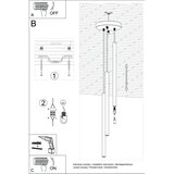 Sollux SL.1527 - visilica na sajli pastelo 3xG9/8W/230V crvena | Eponuda.com