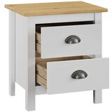  Nočna omarica Hill 2 kosa bela 46x35x49,5 cm borovina, (20624093) | Shoptok.si
