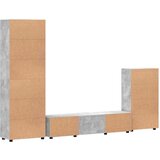  Set TV komoda s ladicama Betonski sivi Konstruirano drvo | shoptok.hr