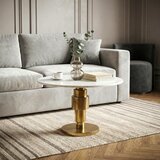 MID.YOU KLUBSKA MIZA, bela, zlate barve | Shoptok.si