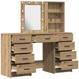  Toaletni stol 3 pcs Smeđa 40 x 41 x 135 cm Konstruirano drvo | shoptok.hr