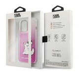 Karl Lagerfeld KLHCP13LCFNRCPI za iphone 13 pro prozorno pink zaščita - choupette fun | Shoptok.si