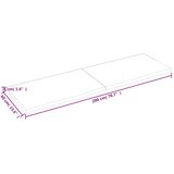  Kupaonska radna ploča tamnosmeđa 200x60x(2-4) cm tretirano drvo | shoptok.hr