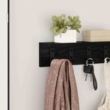  Vješalica za kapute na zidu Crni hrast 40 x 10,5 x 10,5 cm | shoptok.hr