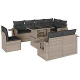  9-dijelni set vrtnih sofa od poliratana s jastucima svjetlosivi | shoptok.hr