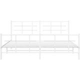 vidaXL Metalni okvir kreveta uzglavlje i podnožje bijeli 183x213 cm | shoptok.hr