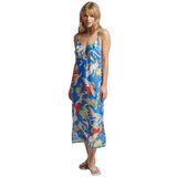 Superdry Dolge obleke Robe Vintage Midi Modra Cene
