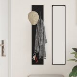 vidaXL Vješalica za kapute na zidu Crni hrast 20 x 1.5 x 100 cm | shoptok.hr