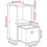  Noćni ormarić s ladicama 2 pcs Siva Sonoma 25 5 x 22 x 49 5 cm | shoptok.hr