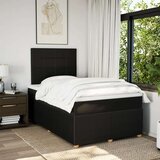 vidaXL Box spring postelja z vzmetnico črna 120x190 cm blago | Shoptok.si