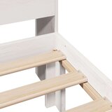 vidaXL Krevet s regalom z knjige bez madraca bijeli 100x200cm borovina | shoptok.hr
