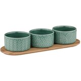 Ladelle Turkizne porcelanaste in bambusove servirne posode v kompletu 3 ks ø 10 cm Heath Jade – | Shoptok.si