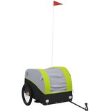 Prikolica za bicikl crno-zelena 45 kg željezna | shoptok.hr