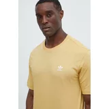 Adidas Bombažna kratka majica moška, rumena barva, IR9695