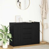 vidaXL Komoda s predali črna hrast 100,5x35x76 cm inženirski les Cene
