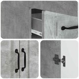  Strani šal Betonsko siva 66 x 34,5 x 92 cm Inženirski les, (5000217746) | Shoptok.si