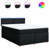  Krevet s oprugama i madracem crni 160x200 cm od tkanine | shoptok.hr