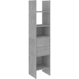 vidaXL Knjižna omara betonsko siva 40x35x180 cm iverna plošča | Shoptok.si