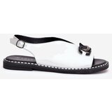 Boto Flat Heeled Sandals With Decoration Eco Leather Silver Tillireta | shoptok.hr
