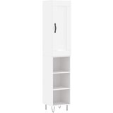 Maison Chic Visoka omara - Komoda - Predalnik bela 34,5x34x180 cm inženirski les, (21722735) Cene