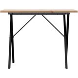  Blagovaonski stol X-oblika 100x50x75,5 cm od borovine i čelik | Eponuda.com
