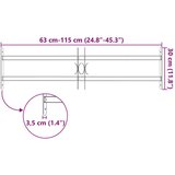  Rešetka za prozor Crna 115 x 30 cm Čelik s prahom premazan | shoptok.hr