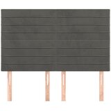  Uzglavlje tamno sivo 144x5x118/128 cm baršunasto | shoptok.hr