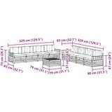  Set vanjskih sofa 9 kom. Bijela i bež Poliester 79 x 79 x 37 cm | Shoptok.si