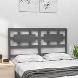  Uzglavlje za krevet sivo 125,5 x 4 x 100 cm od masivne borovine | shoptok.hr