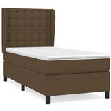 The Living Store Box spring postelja z vzmetnico temno rjav 90x190 cm blago - Box Spring Postelja, (21520360) | Shoptok.si