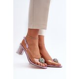 S. BARSKI Transparent Sandals with Ornament Purple D&A | shoptok.hr
