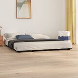  Okvir za krevet crni 200 x 200 cm od masivne borovine | Shoptok.si