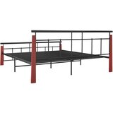 Kovina okvir za krevet od metala i masivne hrastovine 180 x 200 cm | shoptok.hr