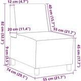 vidaXL Modularna sofa bez naslona za ruke tamno siva 55 cm baršunasta | shoptok.hr