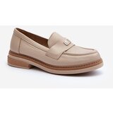 Kesi Women's leather loafers Zazoo, beige | shoptok.hr