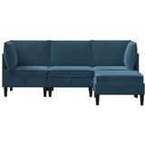 Komplet pohištva za dnevno sobo z blazino 4 pcs Modra Žamet, (5000272736) | Shoptok.si