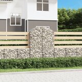 vidaXL Gabionska ko&scaron;ara s lukom 100x50x140/160 cm pocinčano željezo cijene