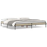 Okvir za krevet boja hrasta 200x200cm konstruirano drvo i metal Cijene