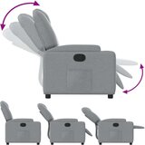 vidaXL Naslanjač svetlo siv blago | Shoptok.si