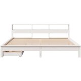 vidaXL Knjižna postelja brez vzmetnice bela 180x200 cm trdna borovina | Shoptok.si